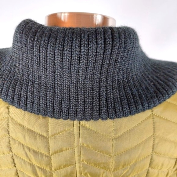 Anthropologie Cartonnier Olive Quilted Light Puffer Zip Snap Jacket - Picture 6 of 13